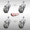 Service Caster 3.5 Inch SS Gray Polyurethane Wheel Swivel 1/2 Inch Threaded Stem Caster Set SCC SCC-SSTS20S3514-PPUB-121315-4 - alternate 2